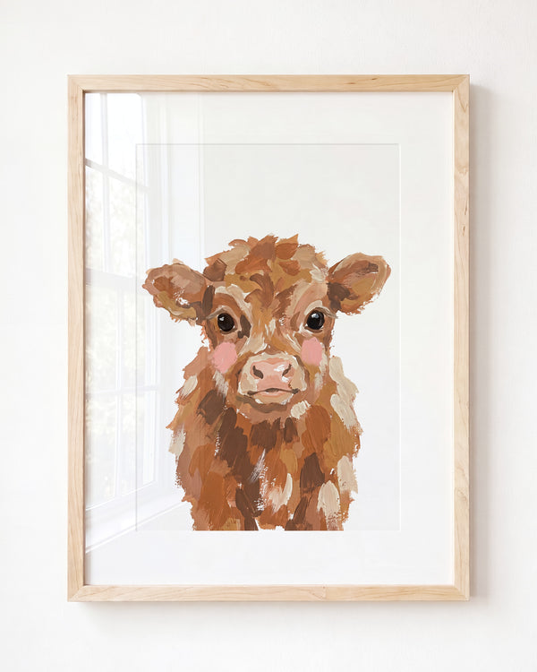 Little Painted Highland Cow