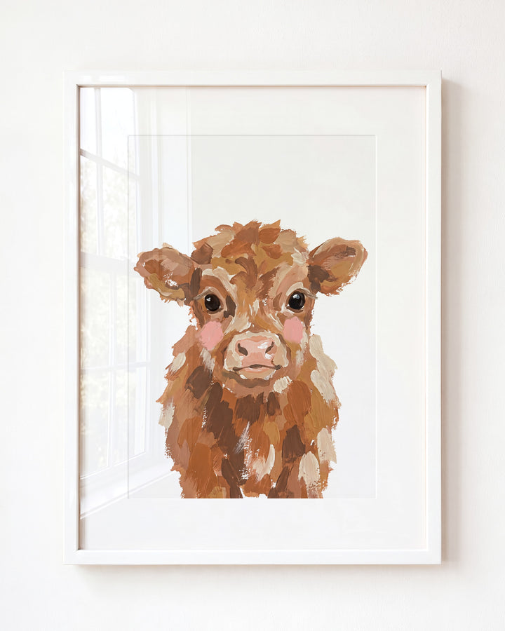 Little Painted Highland Cow