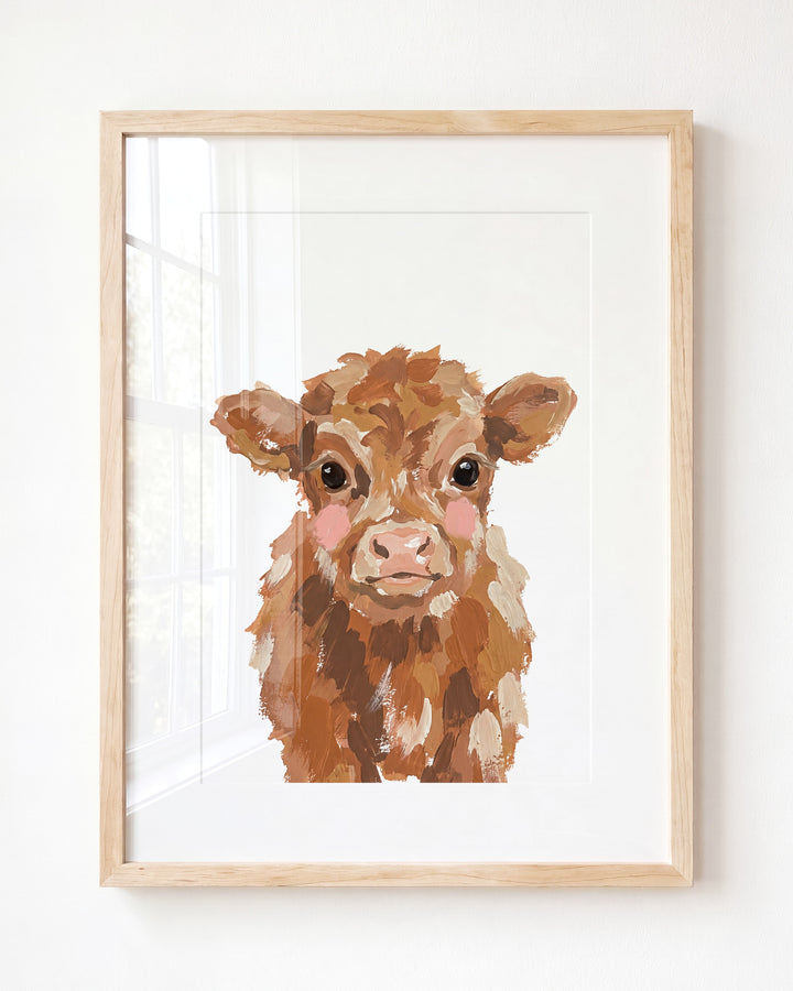 Little Painted Highland Cow