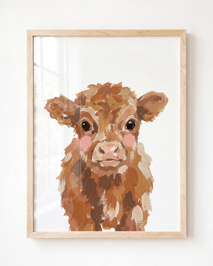 Little Painted Highland Cow