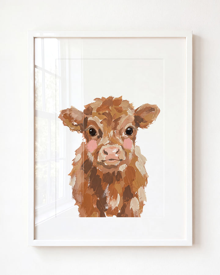 Little Painted Highland Cow