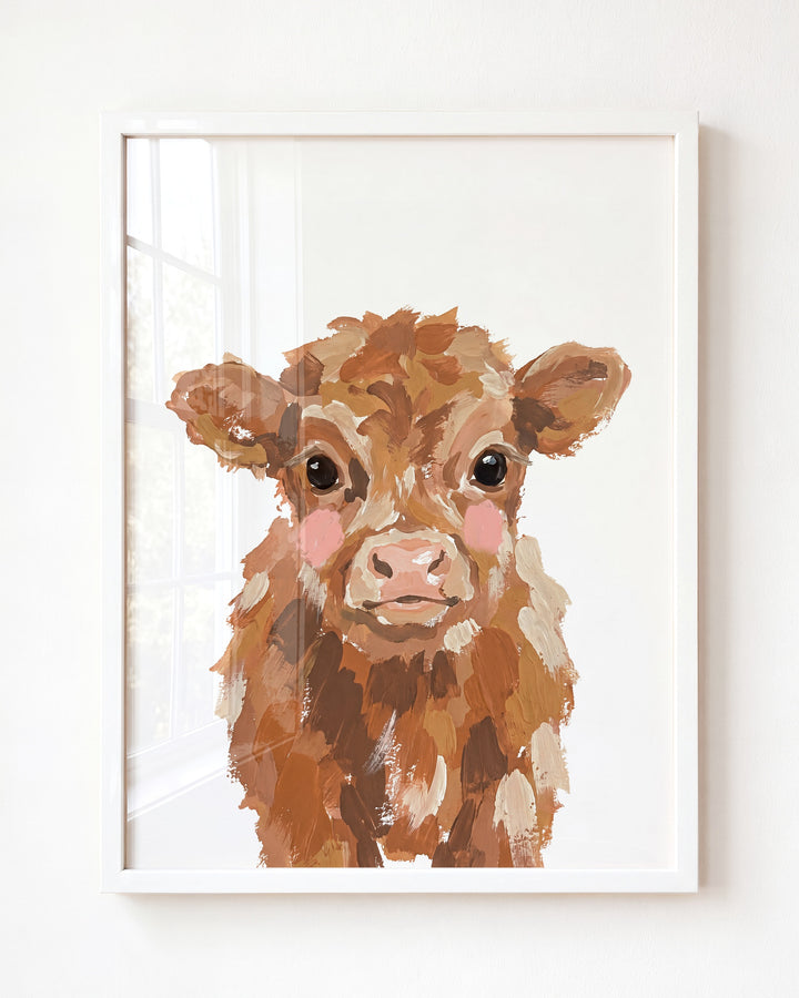 Little Painted Highland Cow