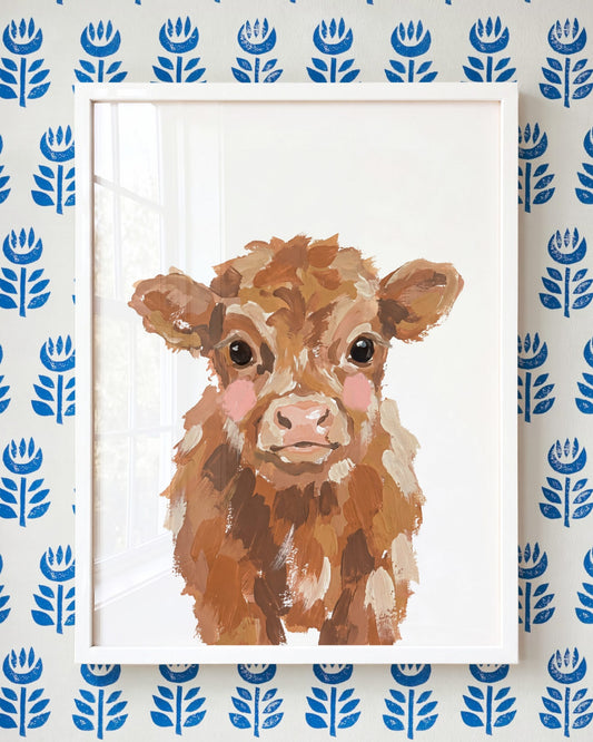 Little Painted Highland Cow