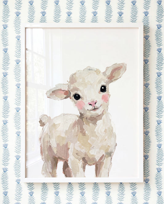 Little Painted Lamb — Framed
