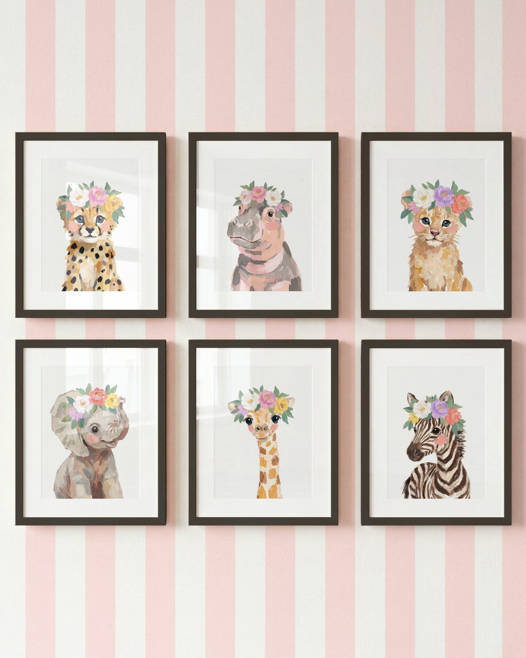 Little Painted Safari Pals Set of 6 - Flowers