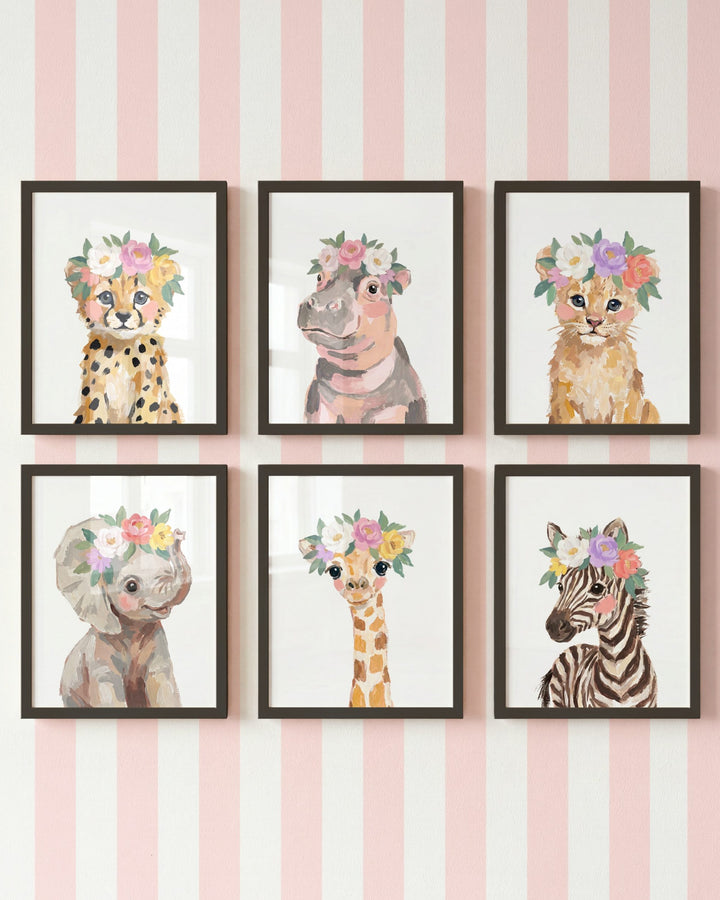 Little Painted Safari Pals Set of 6 - Flowers
