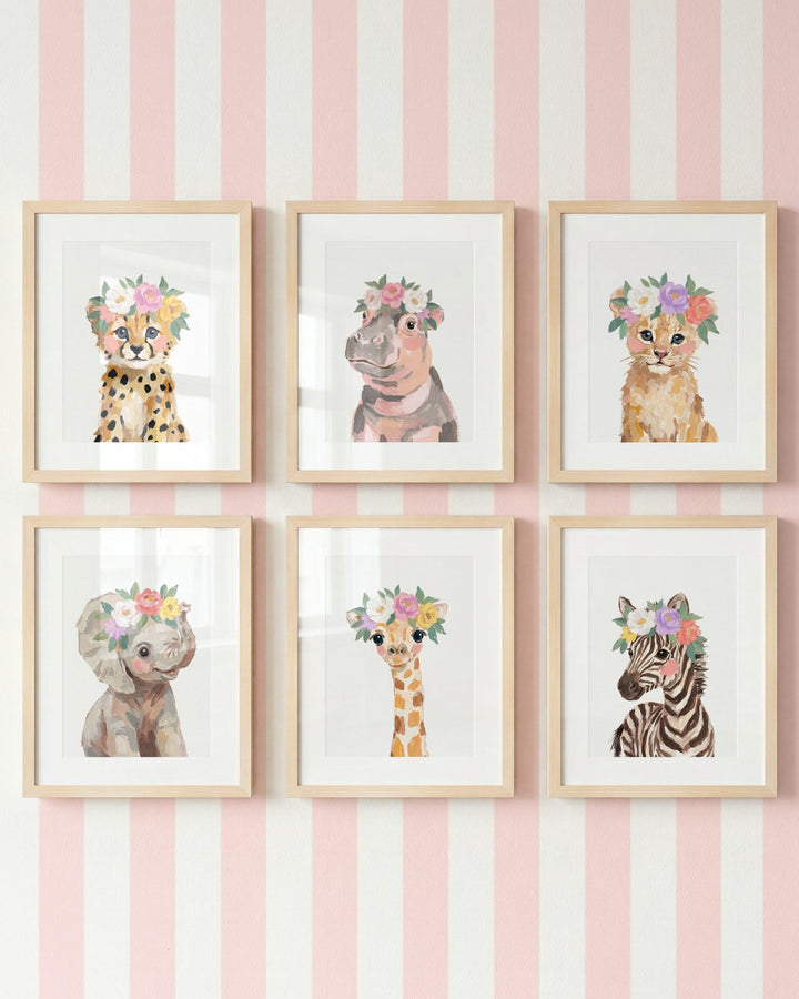 Little Painted Safari Pals Set of 6 - Flowers