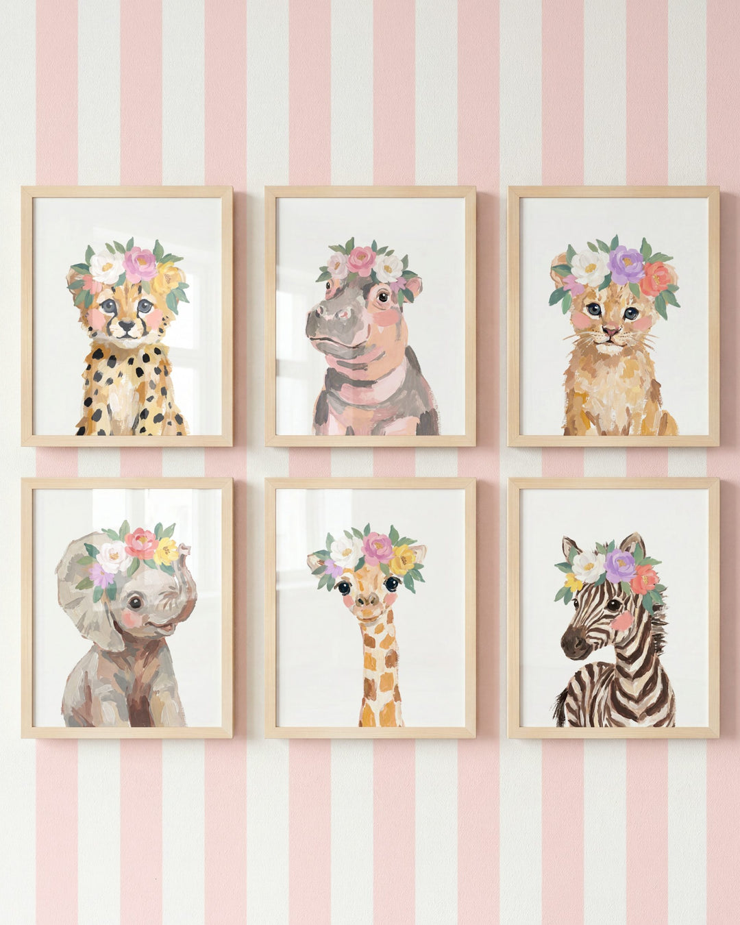 Little Painted Safari Pals Set of 6 - Flowers