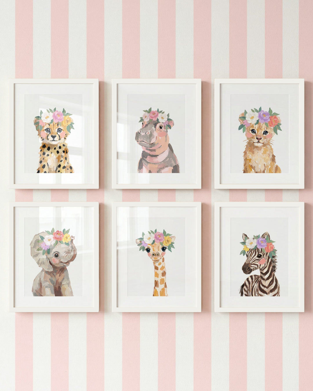 Little Painted Safari Pals Set of 6 - Flowers