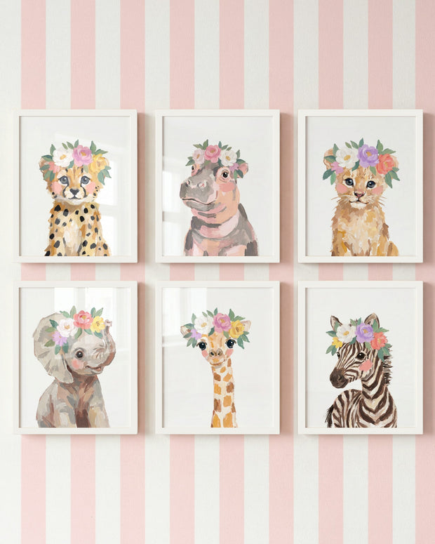 Little Painted Safari Pals Set of 6 - Flowers
