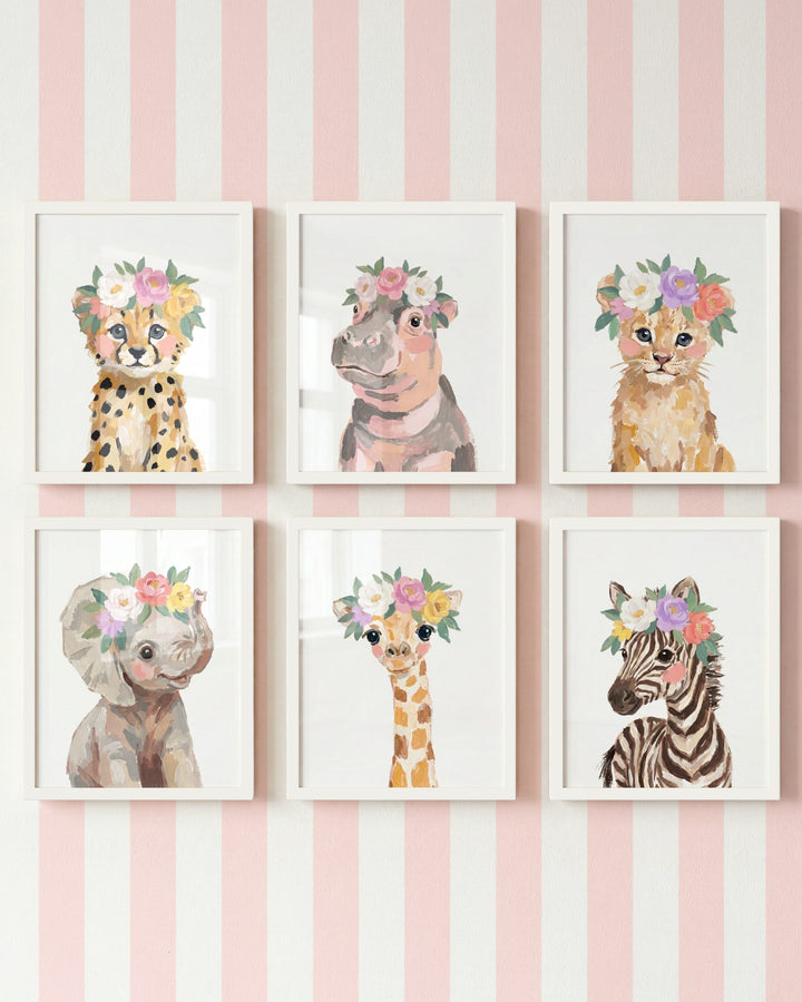 Little Painted Safari Pals Set of 6 - Flowers