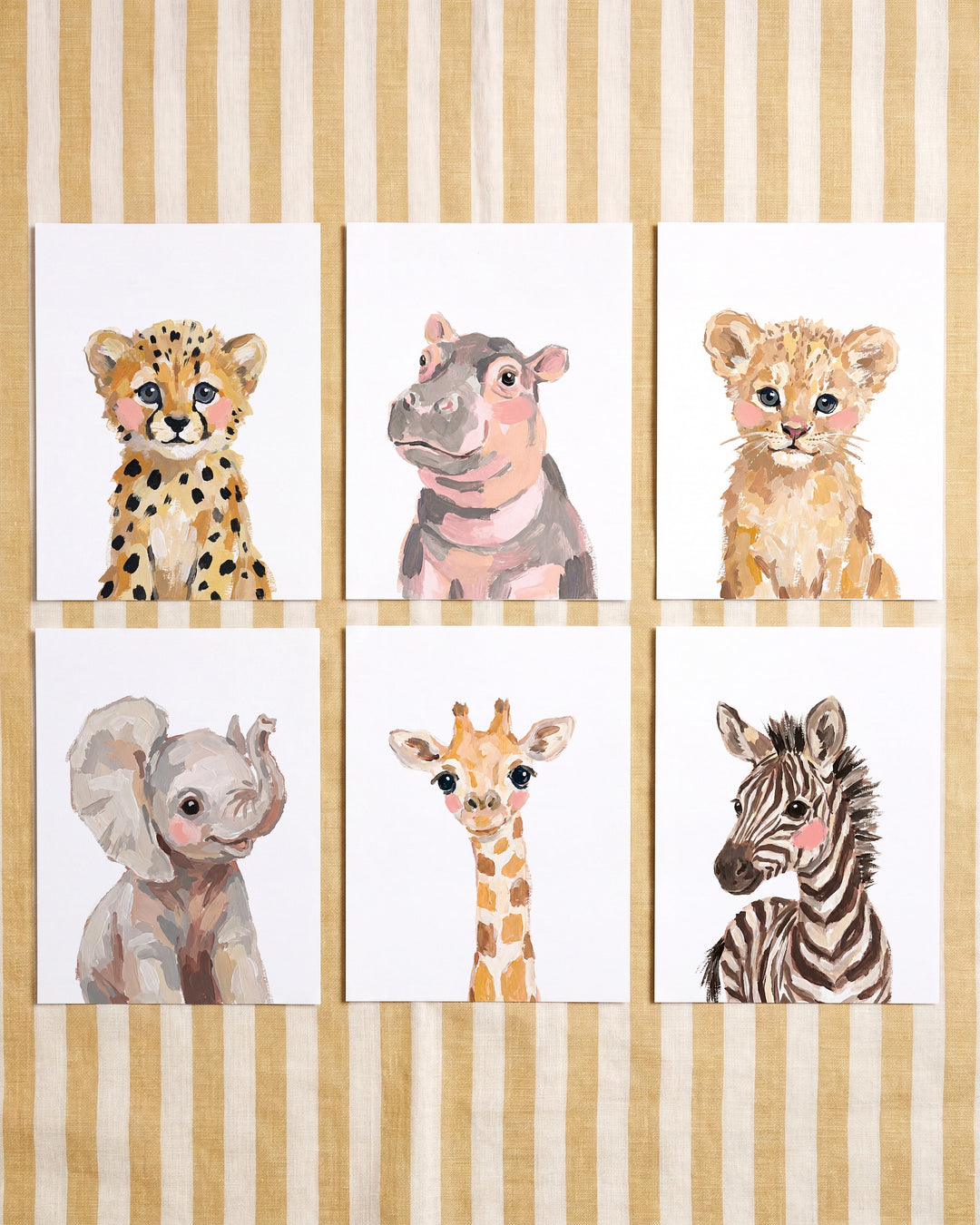 Little Painted Safari Pals Set of 6