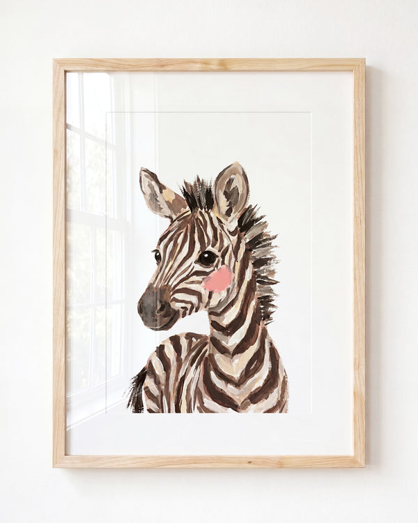 Little Painted Zebra - Framed Art