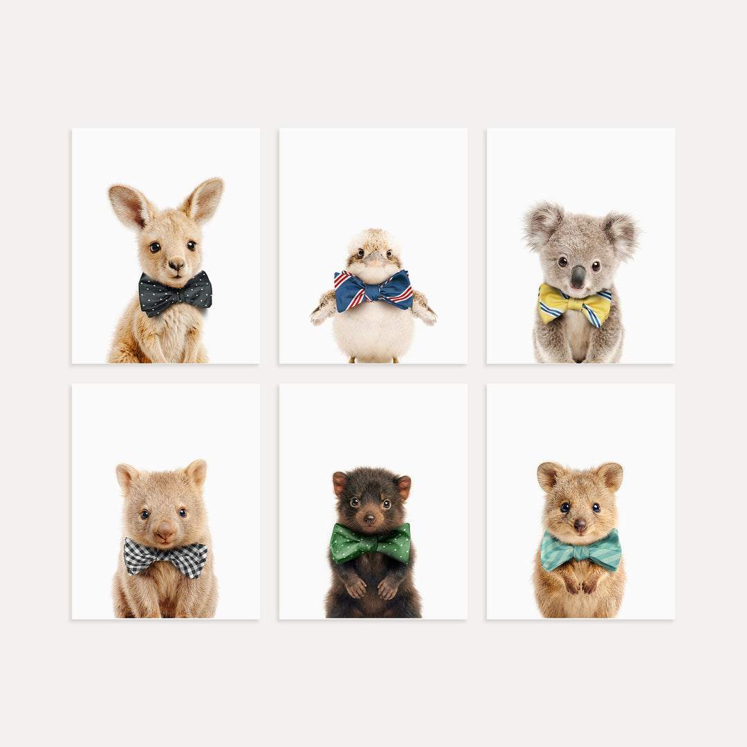 Australian Baby Animals Nursery Art Set of 6