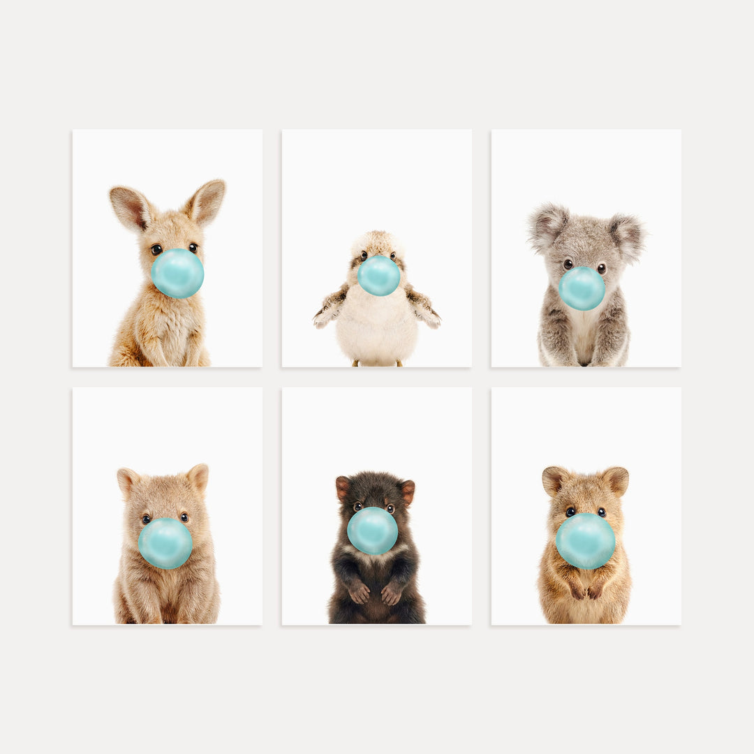 Australian Baby Animals Nursery Art Set of 6