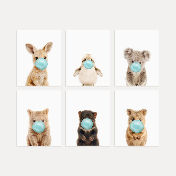 Australian Baby Animals Nursery Art Set of 6