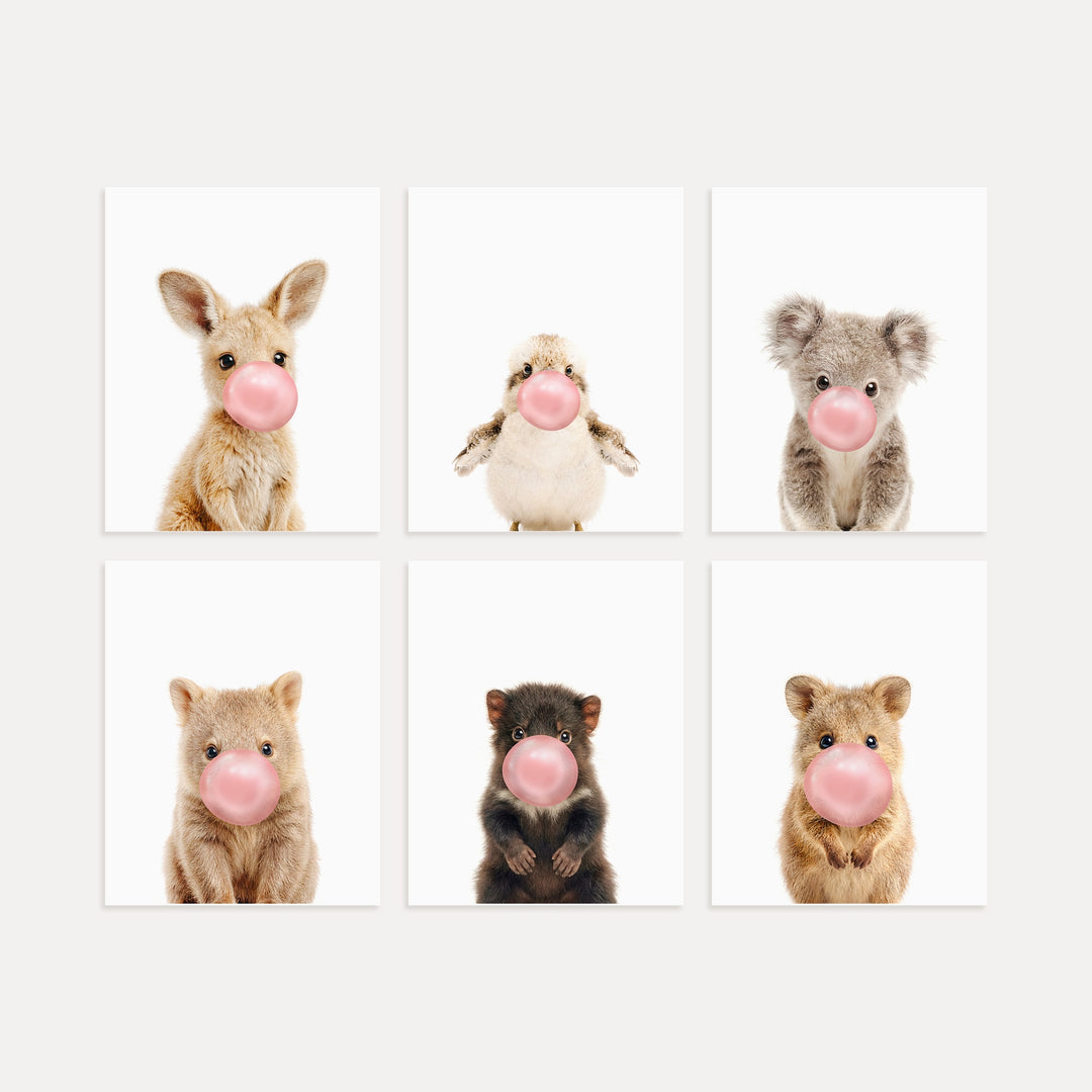 Australian Baby Animals Nursery Art Set of 6