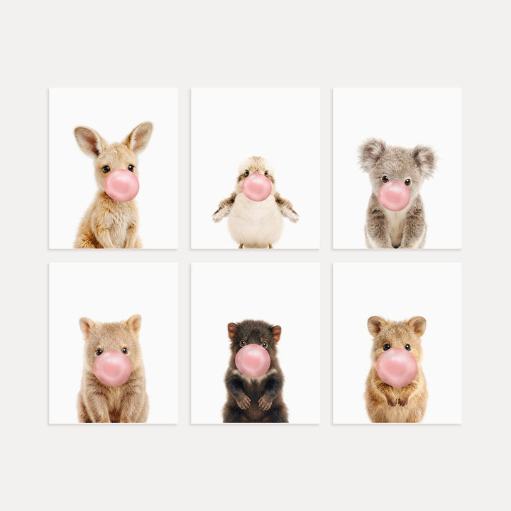 Australian Baby Animals Nursery Art Set of 6