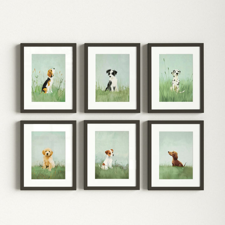 Nursery Art Picture Book Puppies Prints