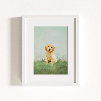 Nursery Art Picture Book Puppies Prints