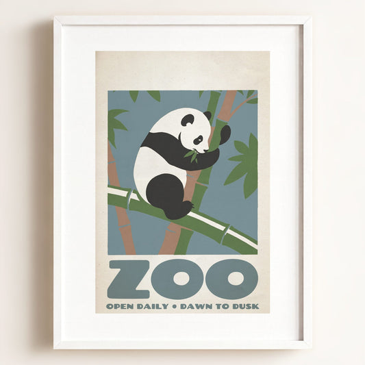 Personalized Vintage Zoo Poster — Framed Art