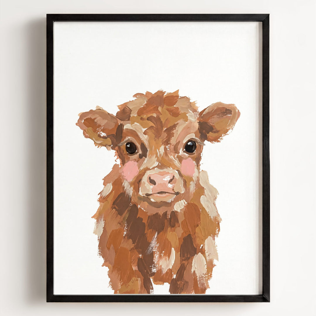 Little Painted Highland Cow