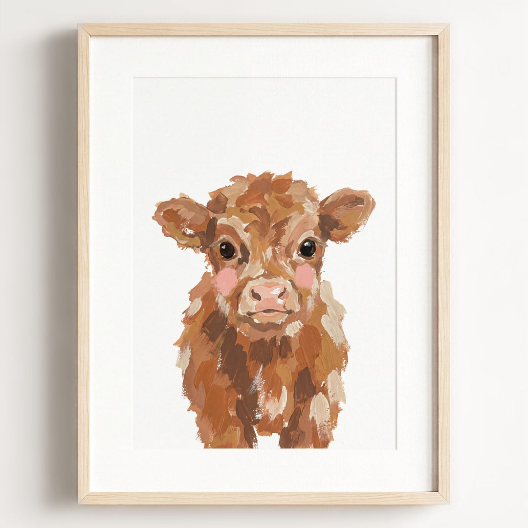 Little Painted Highland Cow
