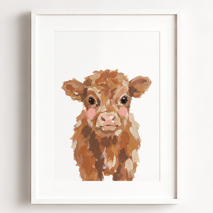 Little Painted Highland Cow