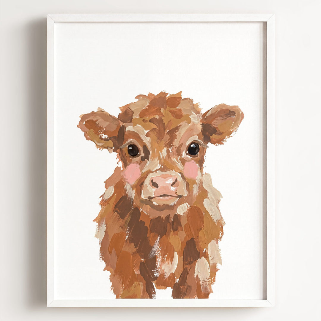 Little Painted Highland Cow