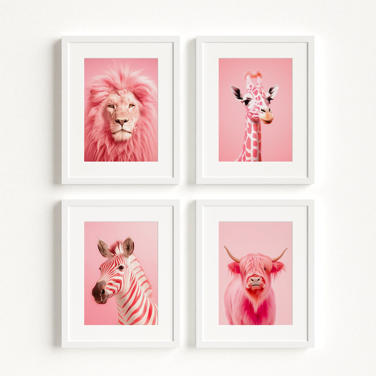 Pink Animal Portraits