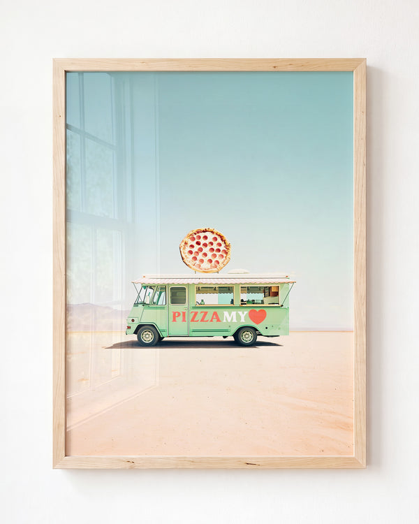 Pizza My Heart Food Truck Art — Framed