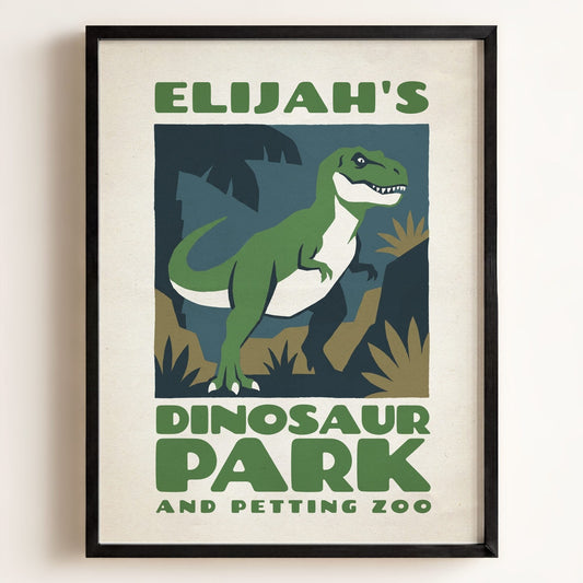 Personalized Vintage Dinosaur Poster