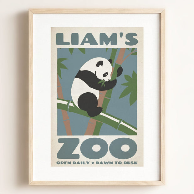 Personalized Vintage Zoo Poster