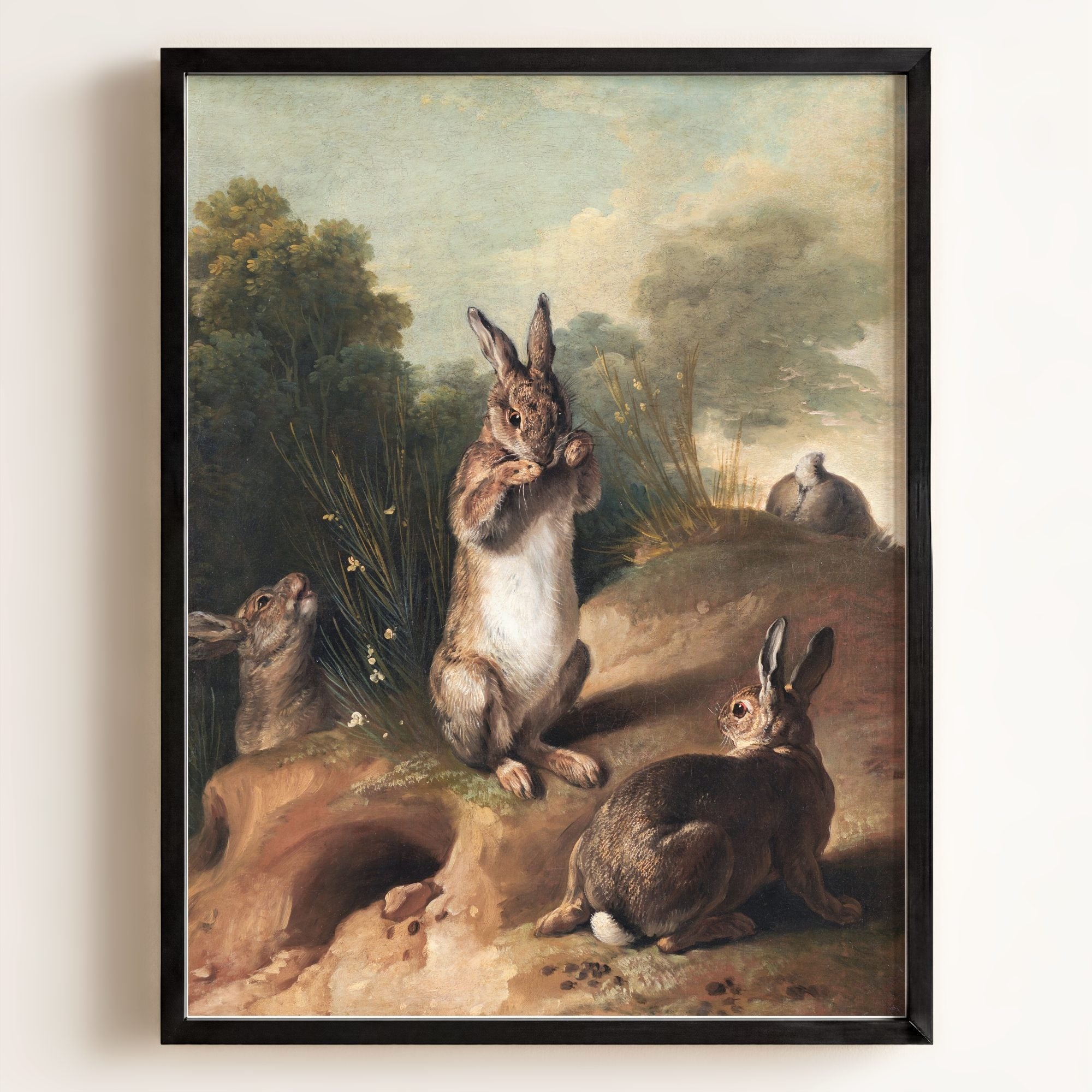 ★Original ART  ‘RABBIT' Rabbits - 5x7 · Fine Art Print (Unframed) - The Crown Prints