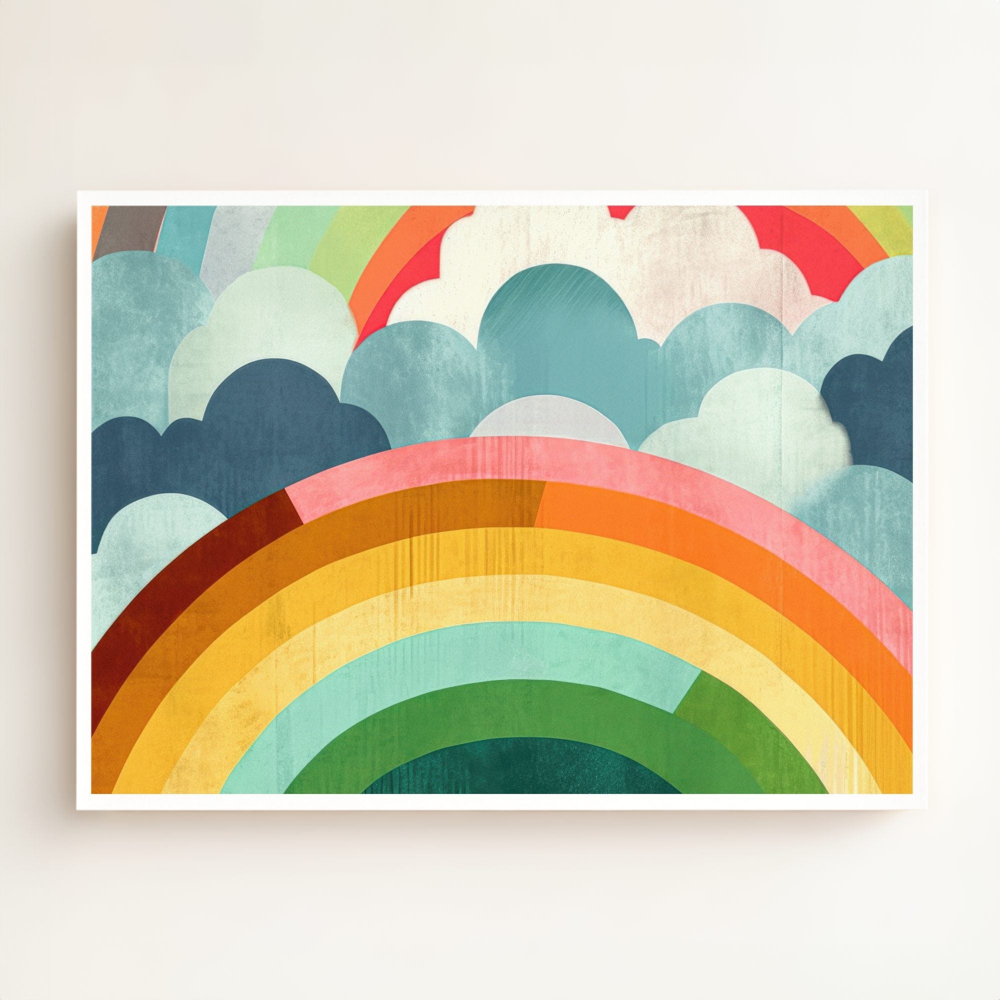 Rainbow Abstract No. 1 Horizontal Art