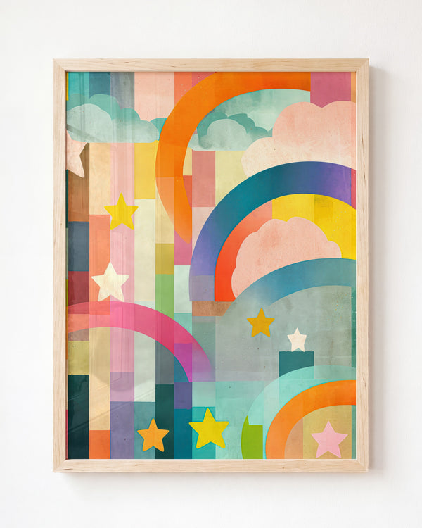 Rainbow Abstract No. 2 - Framed Art