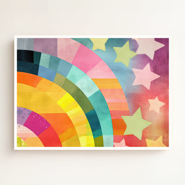 Rainbow Abstract No. 3 Horizontal Art