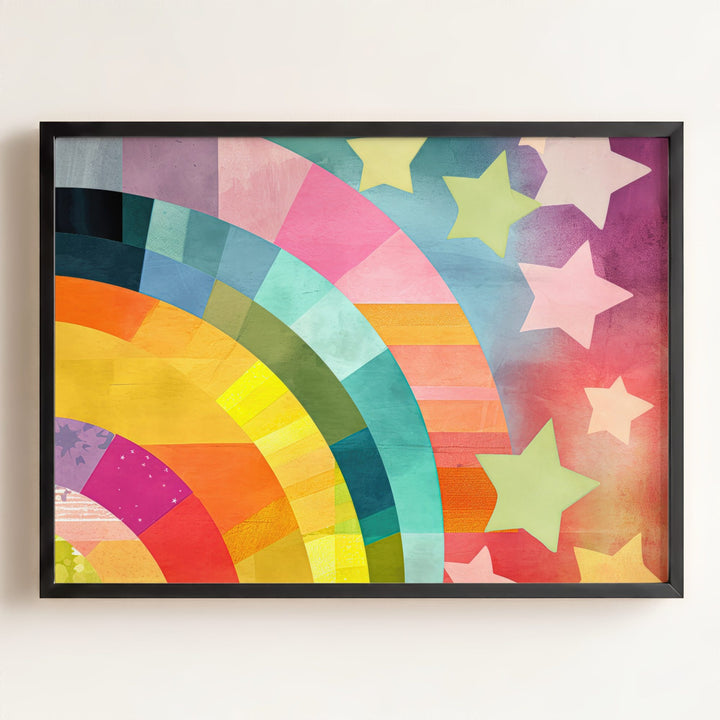 Rainbow Abstract No. 3 Horizontal Art