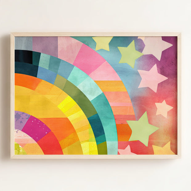 Rainbow Abstract No. 3 Horizontal Art