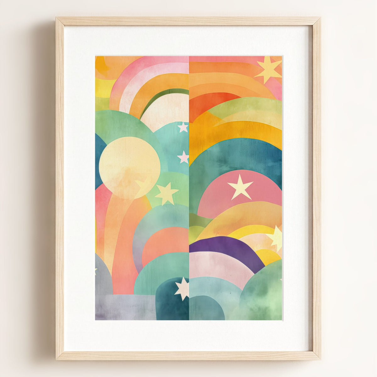 Rainbow Abstract No. 5 — Framed