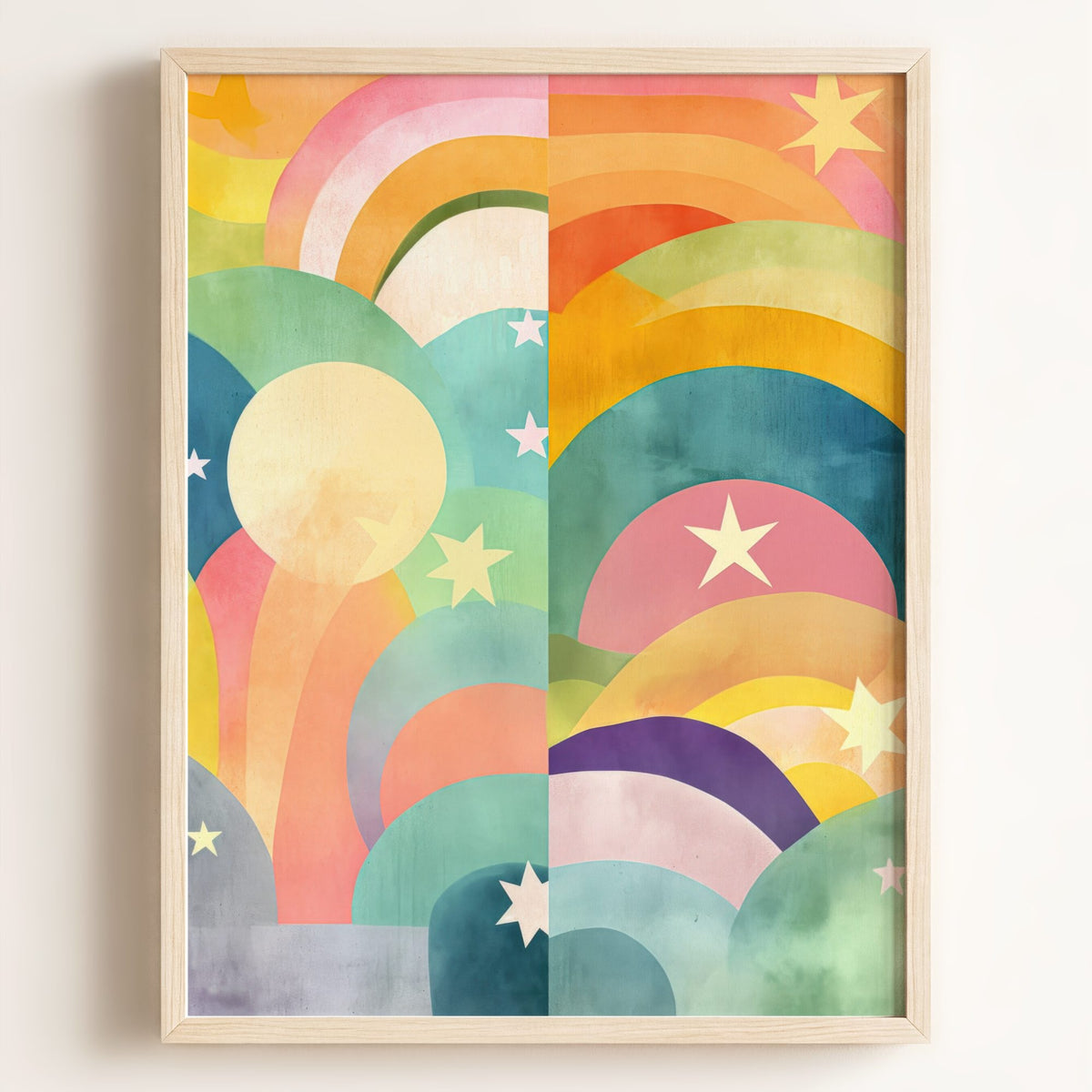 Rainbow Abstract No. 5 — Framed