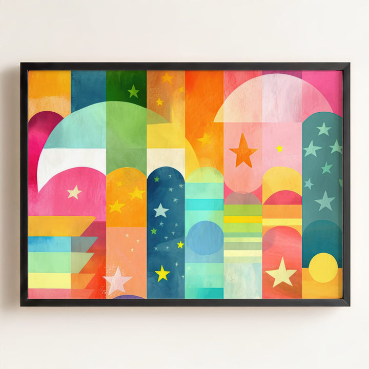 Rainbow Abstract No. 6 Horizontal Art