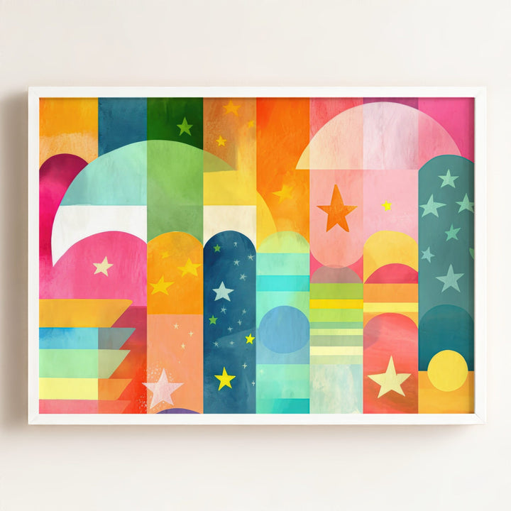 Rainbow Abstract No. 6 Horizontal Art