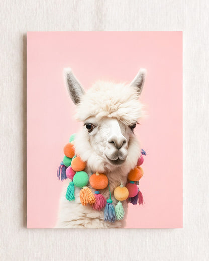 Rainbow Alpaca Wall Art Print