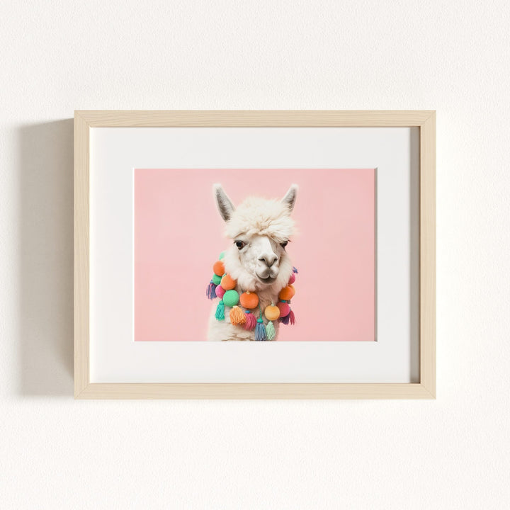 Rainbow Alpaca Wall Art Print