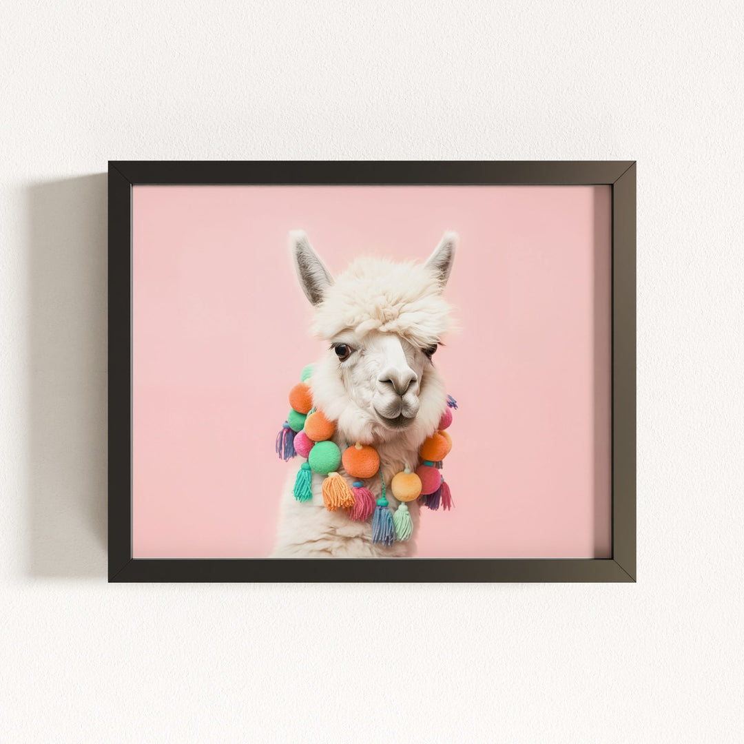 Rainbow Alpaca Wall Art Print