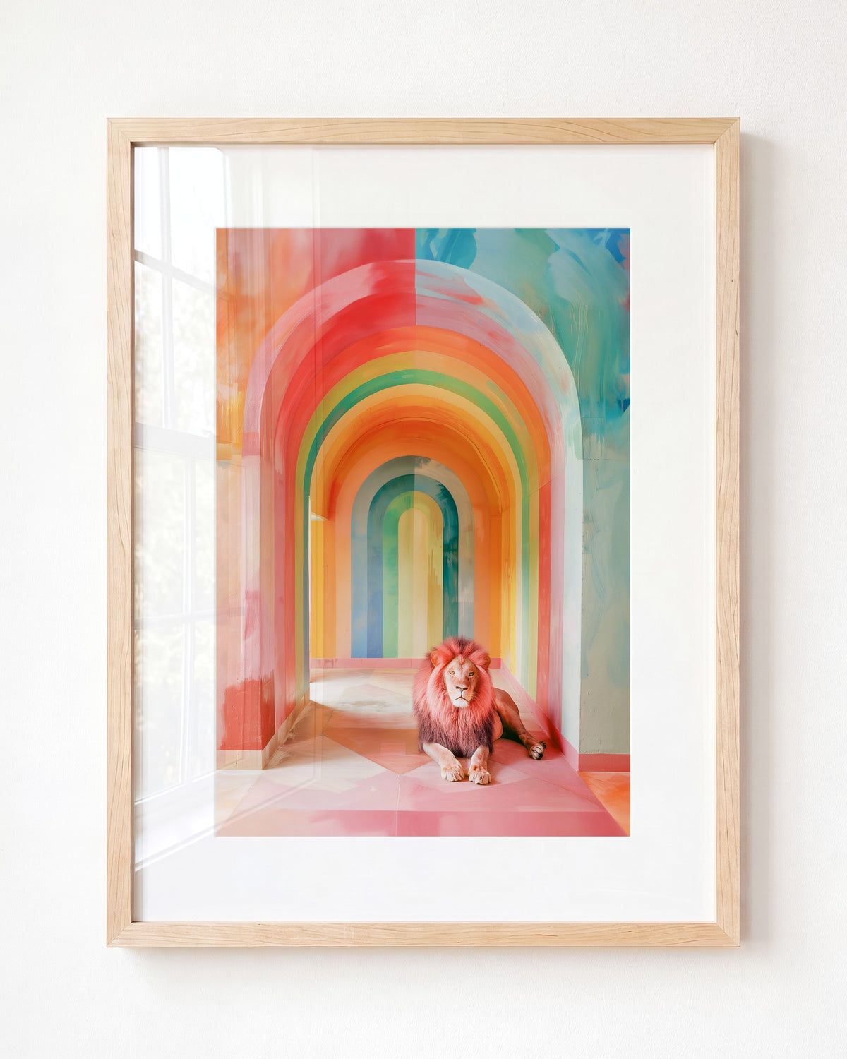 Rainbow Room Lion Art Print