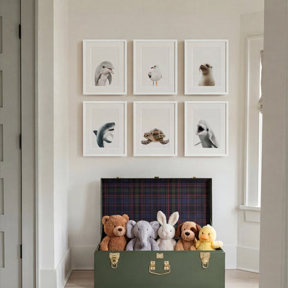 Sea Animals Set of 6 Nursery Decor Art Prints