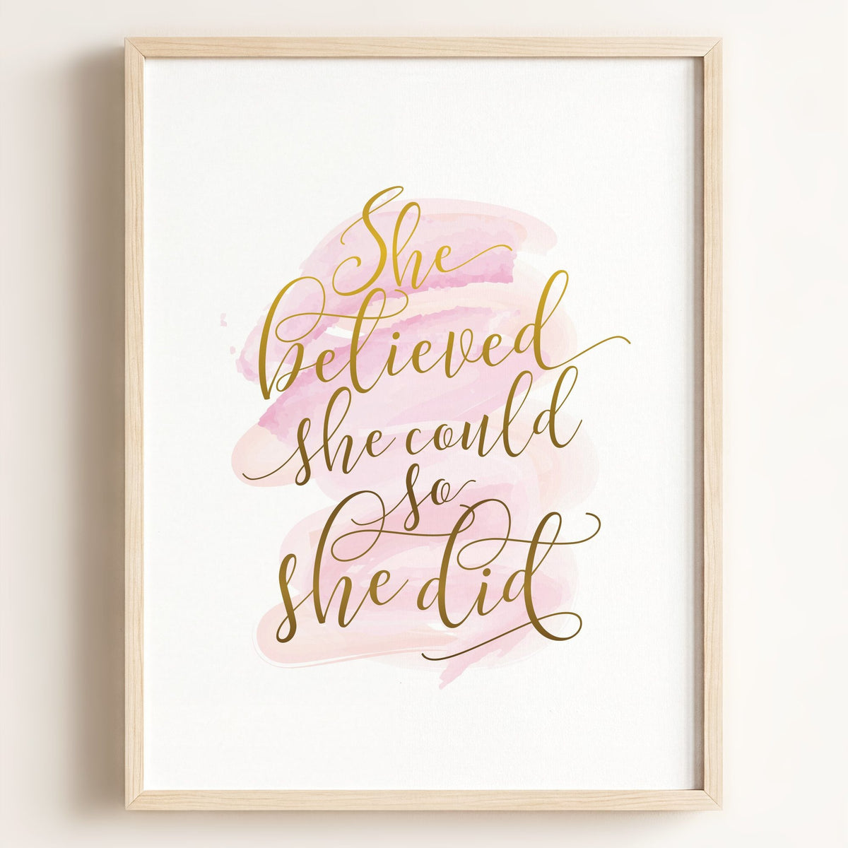 She Believed She Could — Framed