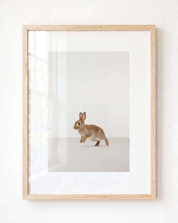 Studio Rabbit Art Print - Framed Art